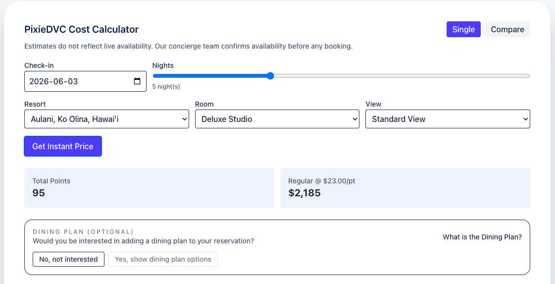 How to Use a DVC Points Calculator
